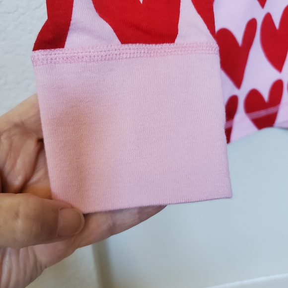 Hanna Andersson Pink Hearts Organic Cotton 2pc PJ Set.  Size XXL - Picture 2 of 6